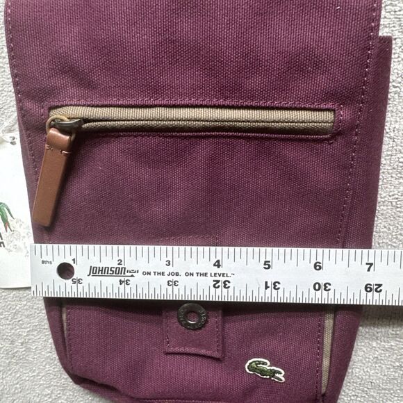 Lacoste Plum Crossbody Bag | Small‎ Nylon Purse | Croc Logo | New with Tag - Picture 4 of 13